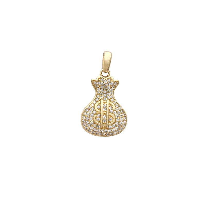 Iced-Out Money Bag Pendant (14K) Popular Jewelry New York