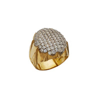 Iced-Out Oval Signet Ring (10K) Popular Jewelry New York