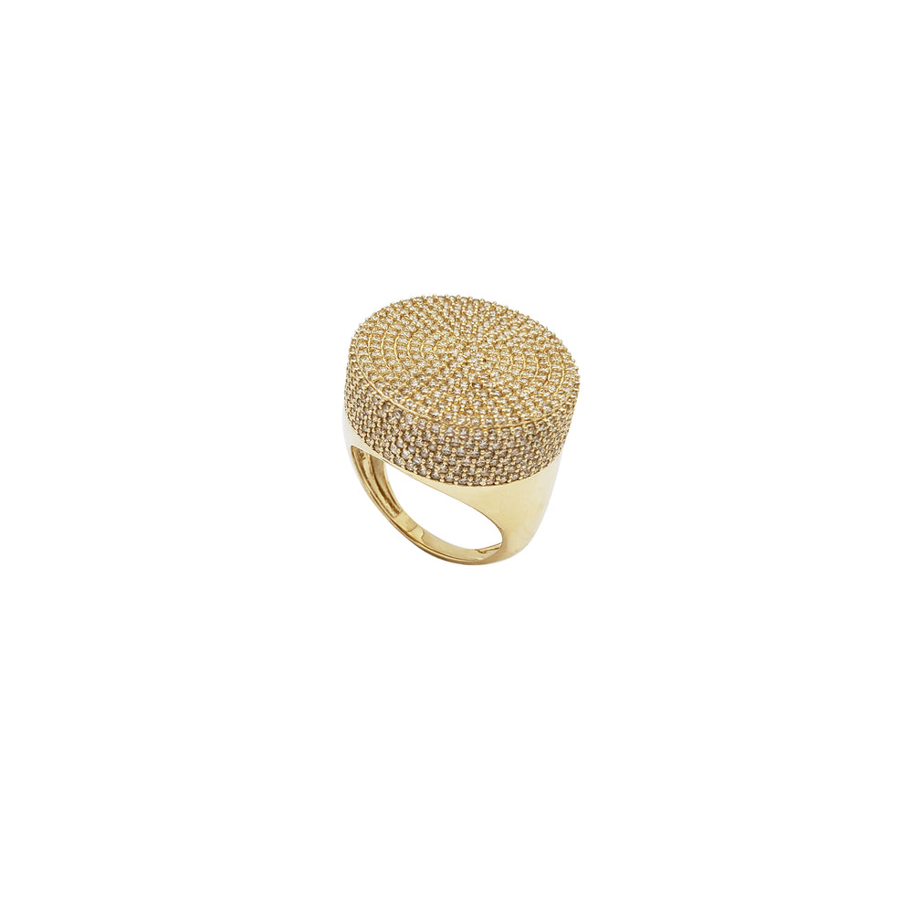 Iced-Out Pillar CZ Ring (14K)