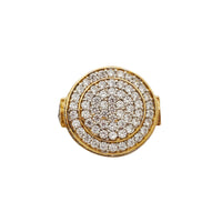 Iced-Out Round Signet Ring (10K) Popular Jewelry NY