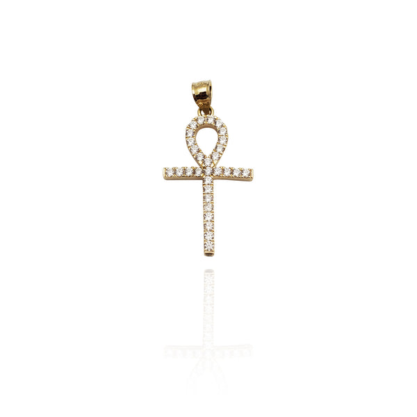 Iced-Out Simple Ankh CZ Pendant (14K) New York Popular Jewelry