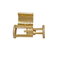 Iced-Out CZ Sleek Box Clasp (14K)