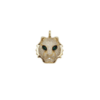 Iced-Out Tiger Head CZ Pendant (14K)