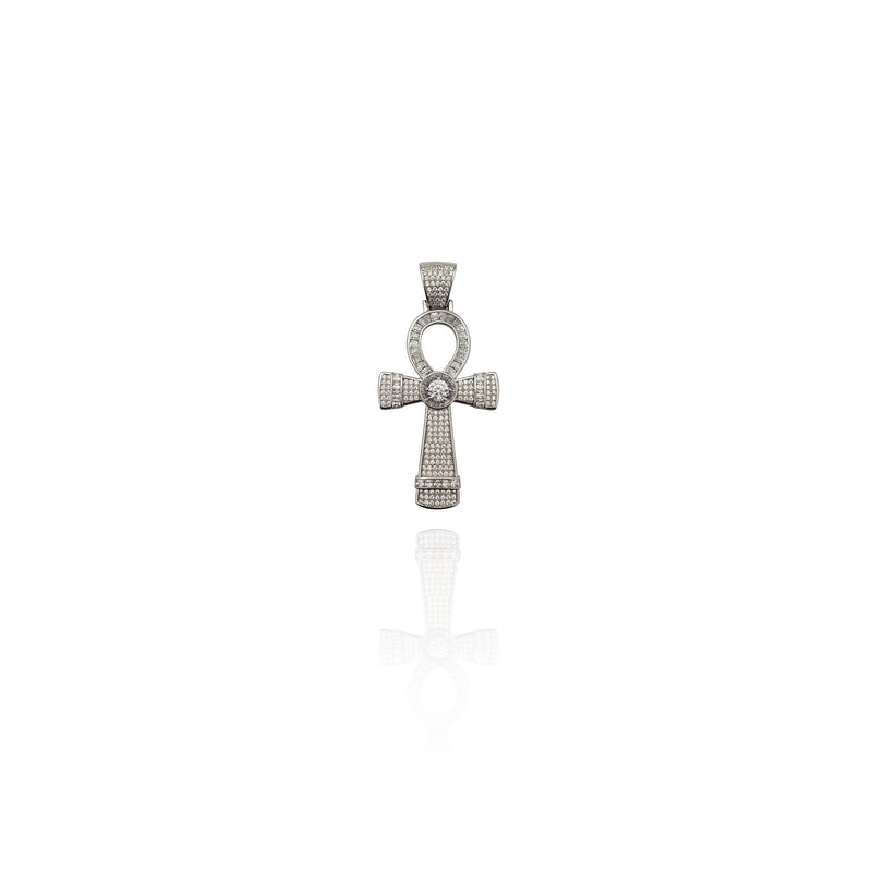 Iced-Out Ankh CZ Pendant (Silver) New York Popular Jewelry