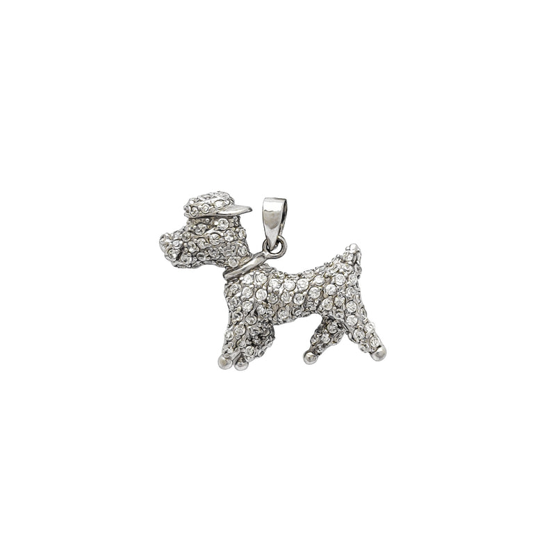 Iced-Out Coolstyle Bolognese Dog CZ Pendant (Silver) Popular Jewelry New York