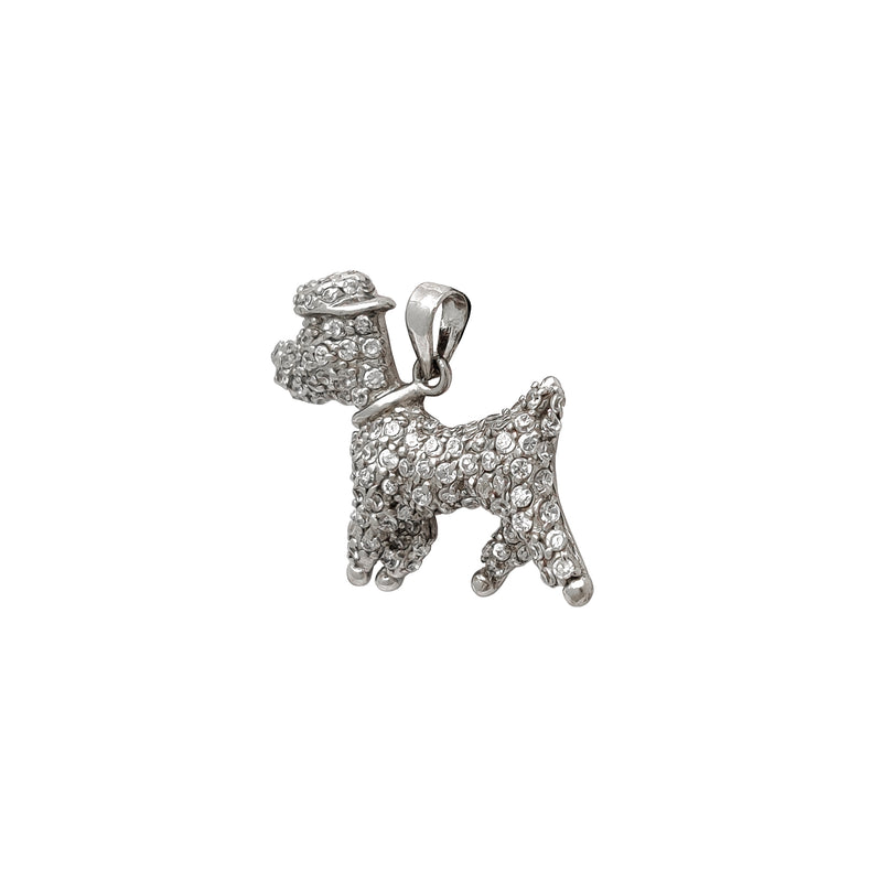 Iced-Out Coolstyle Bolognese Dog CZ Pendant (Silver) Popular Jewelry New York