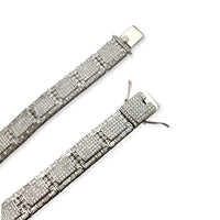 Iced-Out Freezer Bracelet (Silver) Popular Jewelry New York