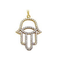 Iced-Out Hamsa Pendant (14K) Popular Jewelry New York