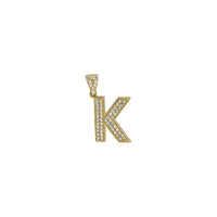 Lèt-S Lèt Inisyal K Pendant (14K) devan - Popular Jewelry - Nouyòk