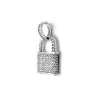Iced-Out Lock Pendant (Silver) Popular Jewelry Bag-ong York