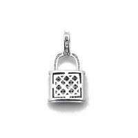 Iced-Out Lock Pendant (Silver) Popular Jewelry Bag-ong York