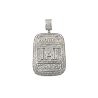 Iced-Out Money Team Dog Tag Pendant (Silver) Popular Jewelry New York