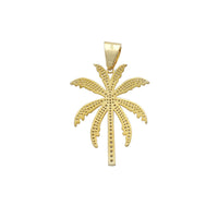 Iced-Out Palm Tree Pendant Yellow (Siliva) Popular Jewelry New York