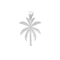 Iced-Out Palm Tree Pendant White (silevera) Popular Jewelry New York