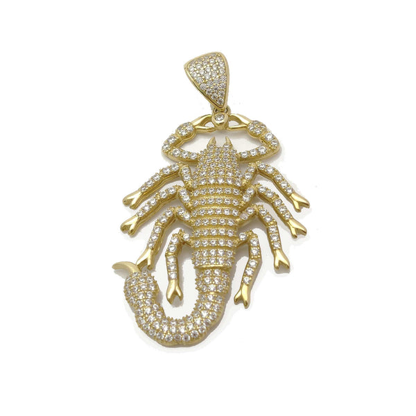 Iced-Out Scorpion CZ Pendant (14K)