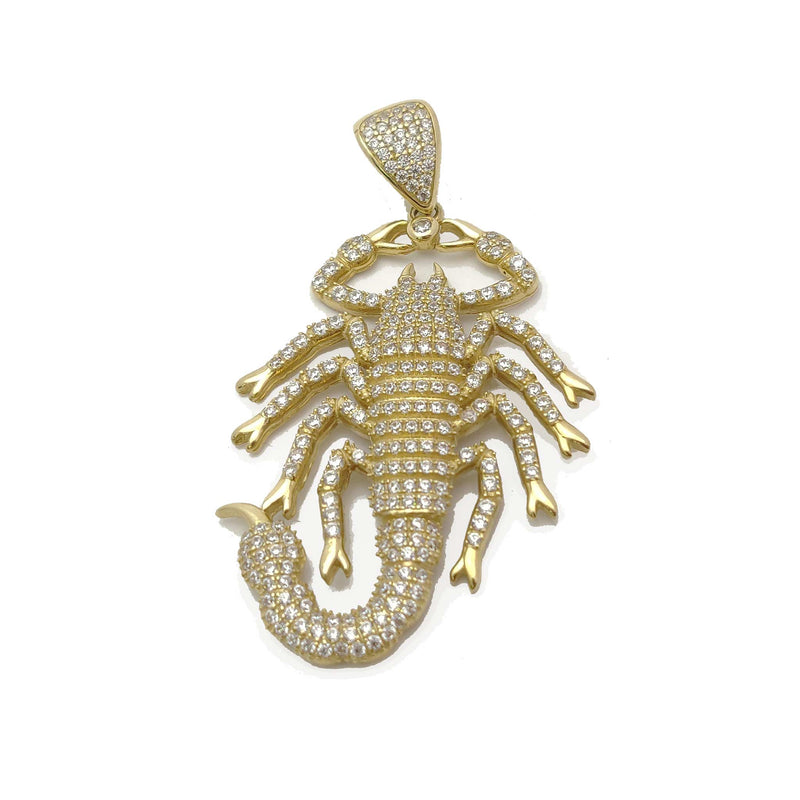 Iced-Out Scorpion CZ Pendant (14K)