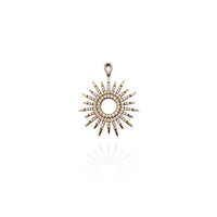 Iced-Out Spiked Sun CZ Pendant (Silver) New York Popular Jewelry
