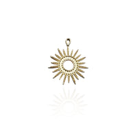 Iced-Out Spiked Sun CZ Pendant (Silver) New York Popular Jewelry