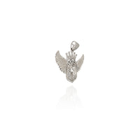 Iced-Out Winged King Lion Head CZ Pendant (Silver) New York Popular Jewelry