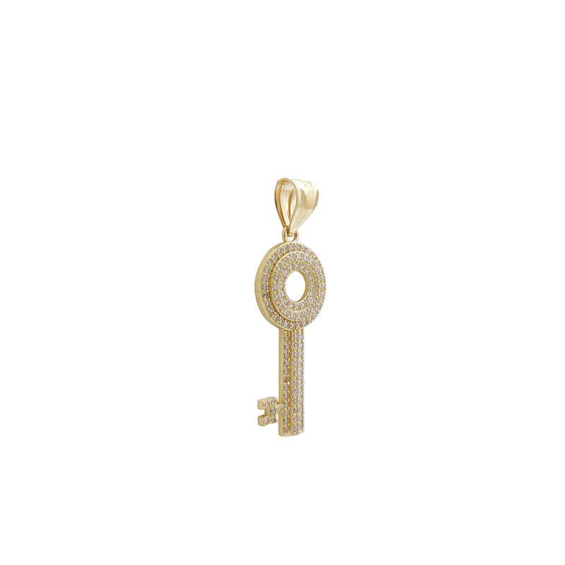 Iced Out Classic Skeleton Key Pendant (14K) Popular Jewelry New York