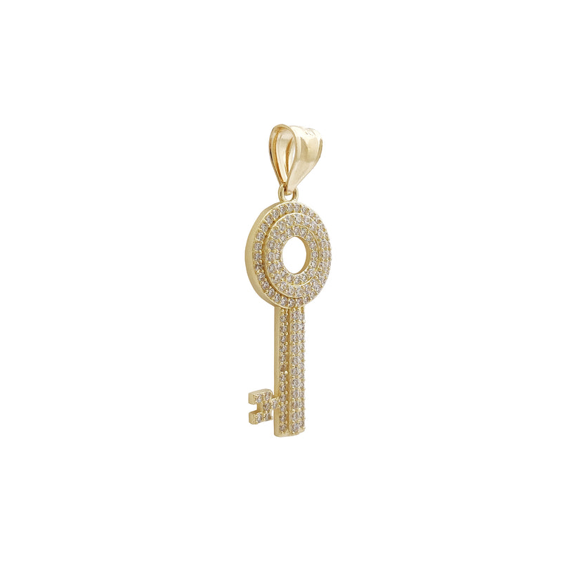 Iced Out Classic Skeleton Key Pendant (14K) Popular Jewelry New York