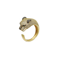 Иконски пантер-глава CZ прстен (14K) Popular Jewelry Њујорк