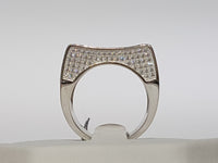 Iced-Out Micro Pave CZ Ring Silver - Lucky Diamond 恆福珠寶金行 New York City 169 Canal Street 10013 Jewelry store Playboi Charlie Chinatown @luckydiamondny 2124311180