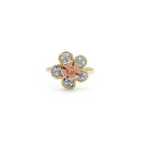 Květinový prsten Icy Blossom (14K) Popular Jewelry New York