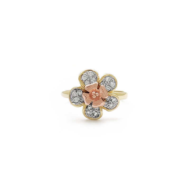 Icy Blossom Flower Ring (14K) Popular Jewelry New York