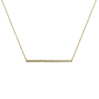 Icy Bar CZ Boyunbağı (14K) Popular Jewelry New York