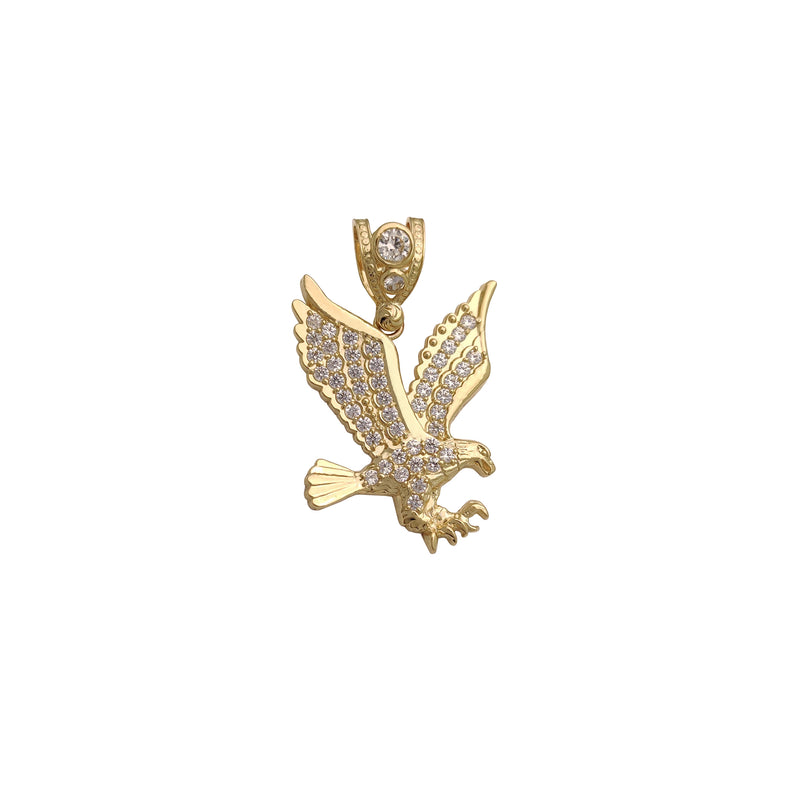 Medium Icy Flying Eagle Pendant (14K) Popular Jewelry New York