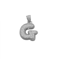 Icy Puffy Initial G Letters Pendant (ezüst) Popular Jewelry New York
