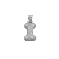 Icy Puffy Inizjali I Ittri Pendant (Silver) Popular Jewelry NY