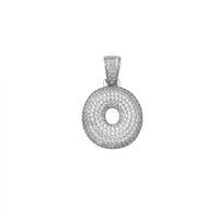Леден пухкав първоначален буквен медальон (сребърен) Popular Jewelry Ню Йорк
