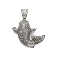 Icy Koi Fish Pendant (Silver) front - Popular Jewelry - New York