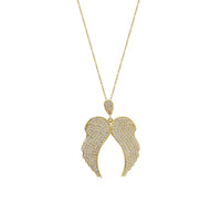 Ogrlica z ledenim krilom (14 K) Popular Jewelry NY