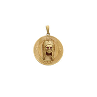 Indian Chief Head Good Luck Medallion Pendant (14K) Popular Jewelry New York