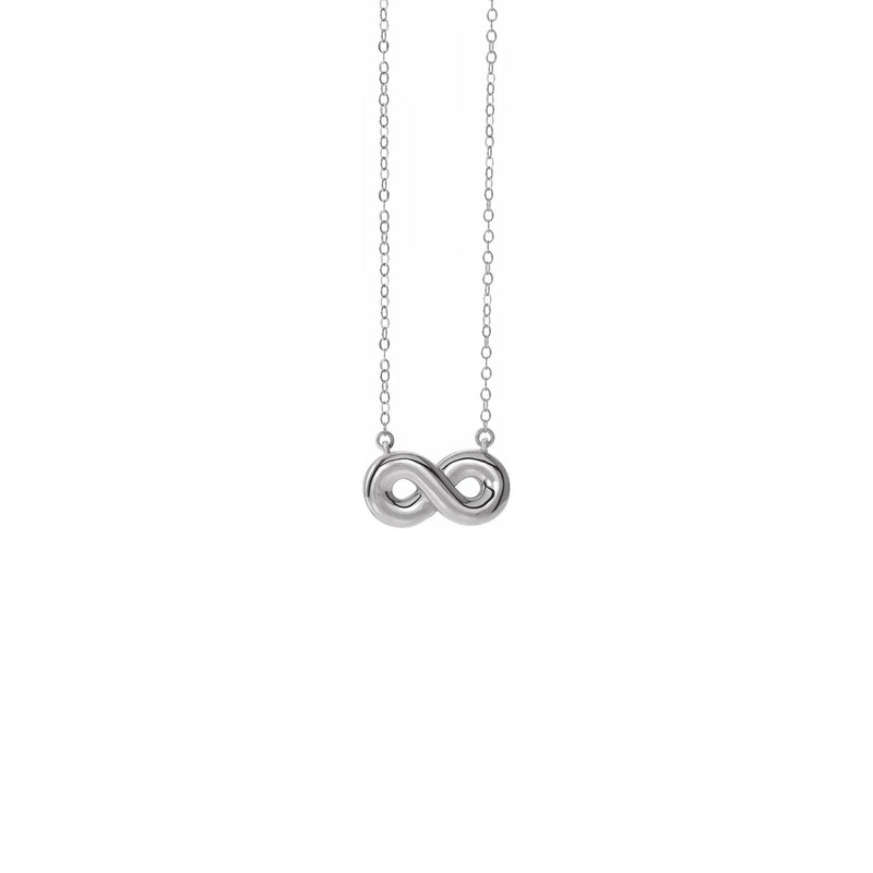 Infinity Ash Holder Necklace (Silver) front - Popular Jewelry - New York