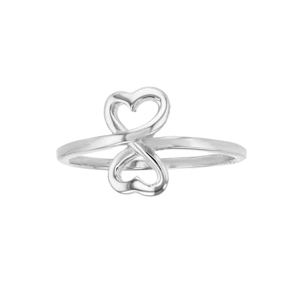 Infinity Heart Ring (Silver) Popular Jewelry