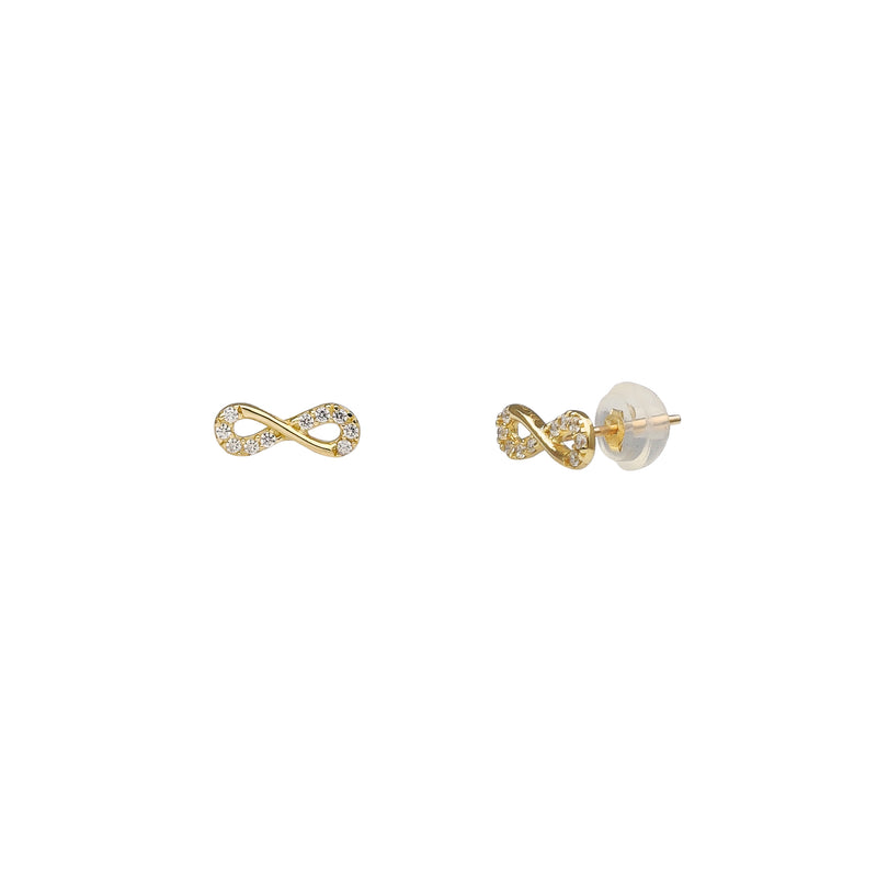 Infinity Stone-Set Stud Earrings (14K) Popular Jewelry New York 