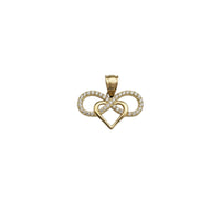Infinity Through Heart CZ Pendant (14K)