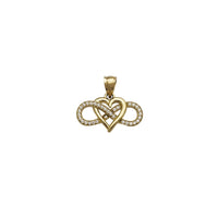 Infinity Through Heart CZ Pendant (14K)