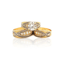 Infinity Milgrain Two-Tone Three Piece-Set (14K) Popular Jewelry New York