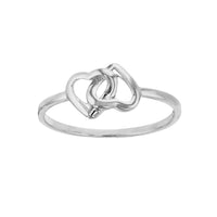 Interlocking Hearts Ring (Silver) Popular Jewelry New York