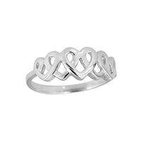 Interlocking Hearts Ring (Silver) Popular Jewelry New York