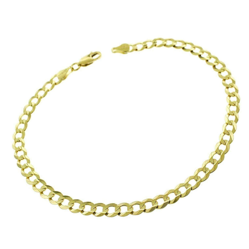 [Solid] Curb/Italian-Cuban Link Bracelet (10K).