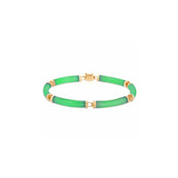 Jade Curved Link Bracelet (14K)