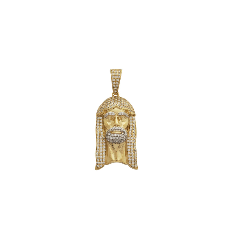 Iced-Out Jesus Head Pendant