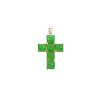 Colgante de cruz de bloques de jade (SS)