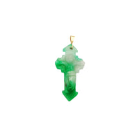 Jade kruisbeeld hanger (14K) Popular Jewelry New York